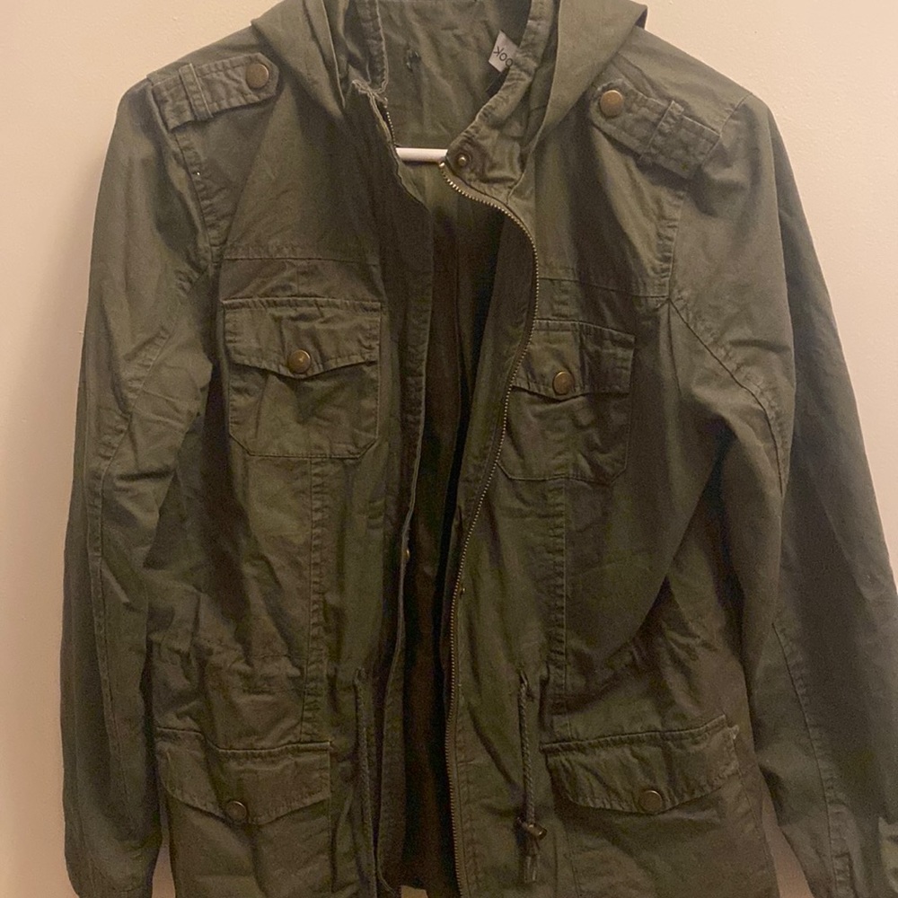 Army green coat